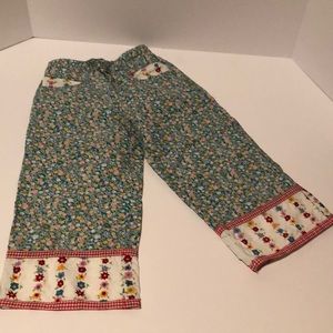 Hanna Andersson cotton floral elastic back pants